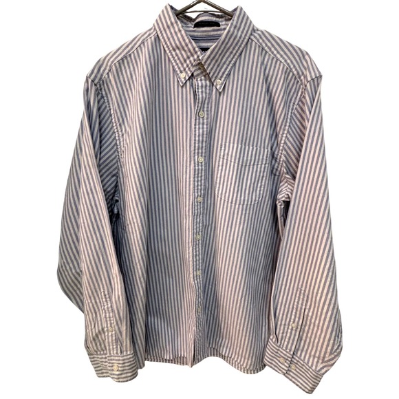Lands End Sail Rigger Oxford Plaid and Striped Button Down Men's Bundle Size L - Picture 9 of 12